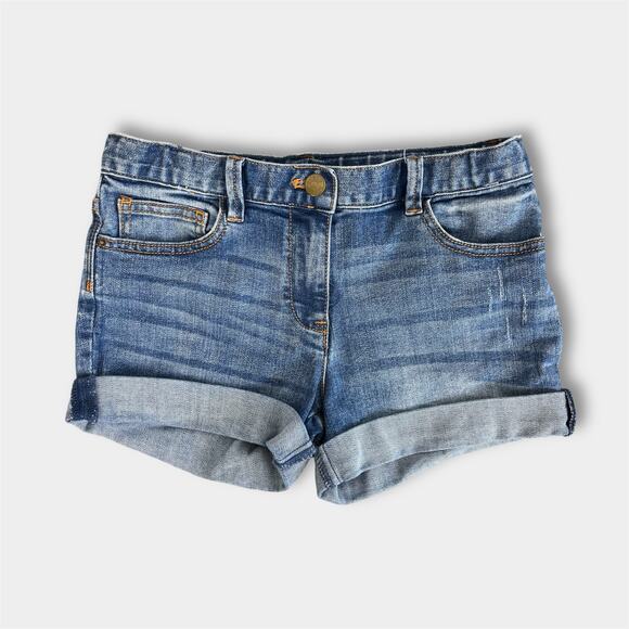 Crewcuts Cuffed Medium Wash Denim Cowgirl Shorts 10 - Picture 1 of 9